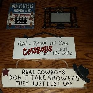 Western rustic cowboy decor bundle